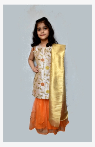 Buy Kids Orange Kurti Grara For Girls Online In Pakistan - Grara