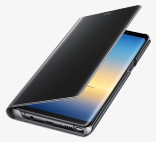 Samsung Galaxy Note 8 Clear View Standing Cover, Gold - Note 8 Wallet Case