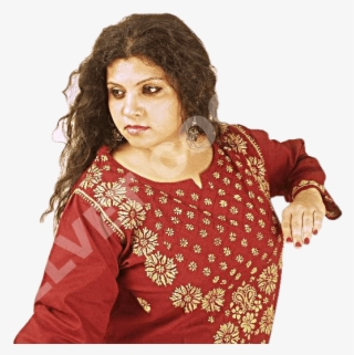 Lucknowi Regular Wear Kurti- Maroon & Beige - Photo Shoot