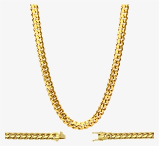 Cuban Link Chain Necklace 18k Gold Plated Stainless - Cuban Link Chain Png