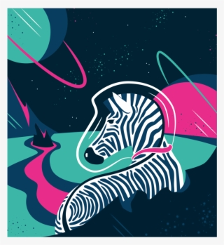 Zebra Space Shirt-01 - Illustration