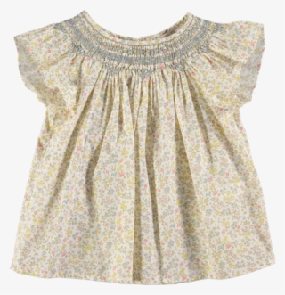 Picture Of 'ella' Smock Top Floral Print Multi - Blouse