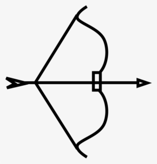 Nottingham Bow And Arrow - Line Art