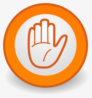 Commons Emblem Hand Orange - At&t No Text And Drive