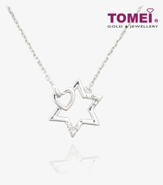 Tomei White Gold 375 Diamond Pendant With Chain (lov-b1079)