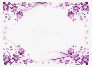 Free Png Transparent Pink Flowers Frame Background - Flower Frame