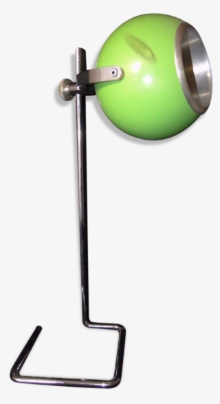 Lamp In Chrome Metal Ball Green Vintage - Scale