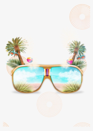 Euclidean Vector Sunglasses File Computer Free Clipart - Palm Tree