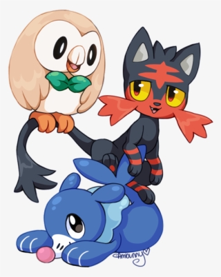 #pokemonsunmoon #rowlet #litten #popplio ♥ Https - Cartoon