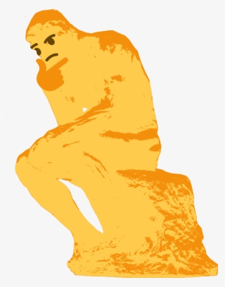 405kib, 2142x2800, Thinker - Thinking Emoji Meme Png