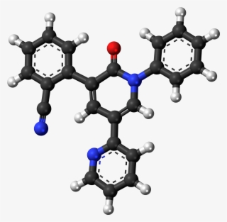 Perampanel Molecule Ball - Benzene Structure 3d