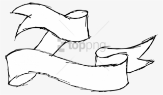 Free Png Ribbon Transparent Background Black And White - Black And White Cartoon Banner Png