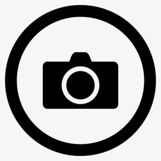 Photo Camera Filled Symbol Of The Tool In Circular - Camera Button Icon Png