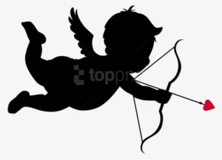 Free Png Download Cupid Silhouettespicture Png Images - Valentines Cupid Clip Art