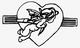 Clip Library Library Cupid Svg Black And White - Line Art