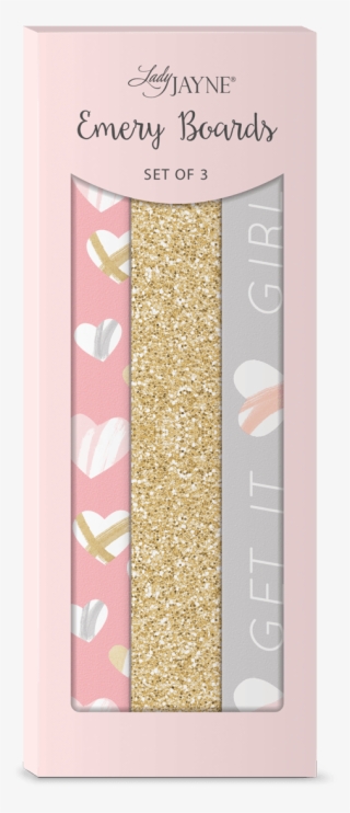 Brushy Hearts Glitter Emery Boards - Eye Shadow