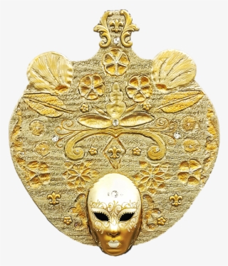 Hand-carved Wooden Venetian Mask - Mask