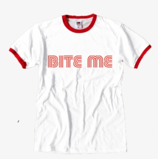 Paccbet T Shirt Bite Me Red Ringer T Shirt - Active Shirt