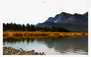 Waterbody By Vegetation And Mountains - Foret Canada
