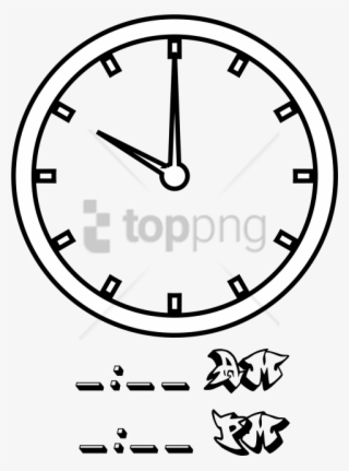 Free Png Download Clock Coloring Book Png Images Background - 10 O Clock Drawing