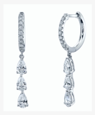 Earrings Huggiesed Three Diamonds Anita Ko Women's - Body Jewelry