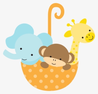 Safari Baby Shower Clipart - Gender Neutral Baby Shower Clip Art