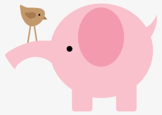 Elefante Para Baby Shower En Rosa - Elefante Rosa Bebe Png