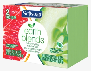 Softsoap Earth Blends Bar Soap, Pink Grapefruit & Cucumber, - Softsoap