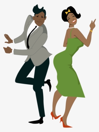 She Could Cut A Rug, Now - Black Couple Dancing Vector