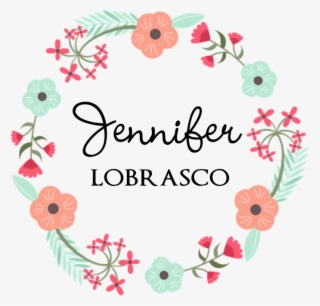 Personalized Floral Wreath Banner - Beach Towels