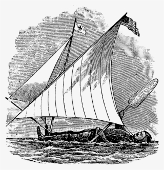 Victorian Inventions Manboat Free Vintage Clip Art - Sail