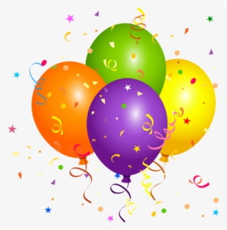 Balões Conjunto De Balões Coloridos 5 Png - Balloons And Confetti Clip Art