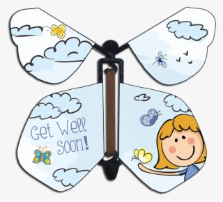 Get Well Soon Wind Up Flying Butterfly