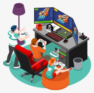 Brazilian, Mexican, Turkish And Argentine Gamers - 비디오 게임 일러스트