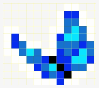 I Created A Pixel-template Of A Butterfly For R/place - Minecraft Diamond Armor Png