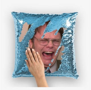 Dwight Schrute Sequin Pillow - Sequin Pillow Meme