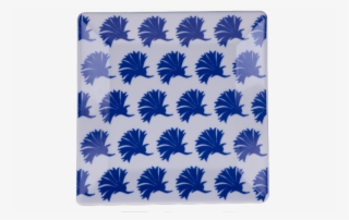 Porcelain Square Plate With Flower Pattern - Cushion