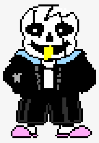 Sans - Blushing - Undertale Sans Pixel Art
