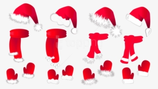Free Png Transparent Christmas Santa Hat And Scarfs - Santa Claus