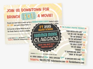 Kismet By Design Florida Theatre Summer Movies - Flyer