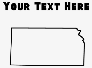 Design Is Printed, Not Embroidered - Kansas Outline Transparent