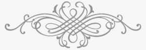 Fancy Grey Line - Gray Swirl Design Png