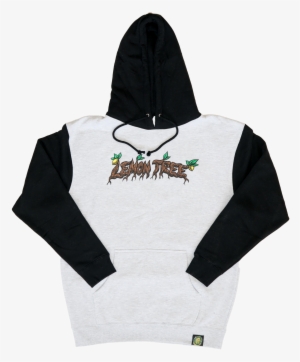 Lemon Tree Roots Two Tone Hoodie Ash Grey And Black - Hoodie