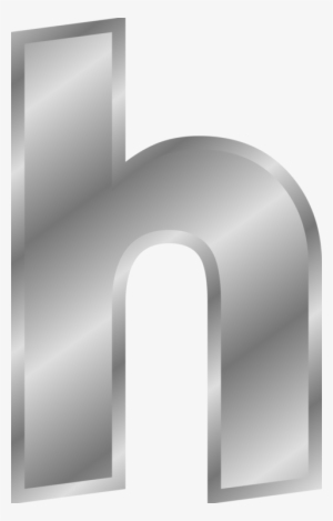 Image Black And White Library English Alphabet Letter - Silver Letter H