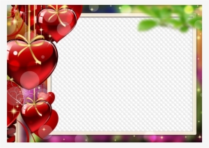 Photo Frame With Hearts For St - Marcos Para Fotos De Corazones Png