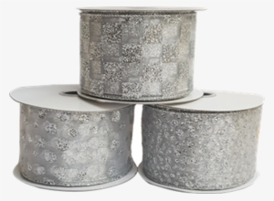 Ribbons Wired Organza Edge 65mm X 10m - Silver