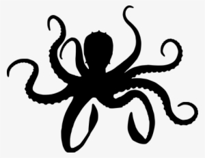 Silhouette, Octopus Vector Graphic - Silhouette Octopus Transparent Background