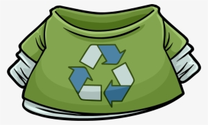 Green Recycle T-shirt Icon - Club Penguin Green Shirt