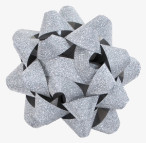 Glitter Star Bow - Gift Wrap Company 12 Count Glitter Star Bows, Chrome