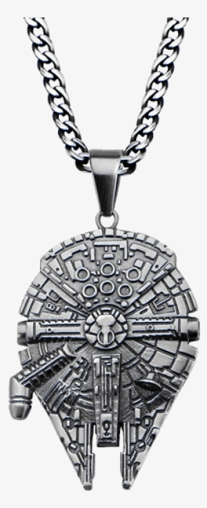 Millennium Falcon Stainless Steel Necklace - Star Wars Pendant